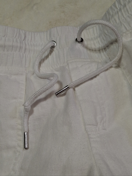 Athleta Cabo Linen Wide Leg Pull-On White Comfy Pants Style 447244  Women Size 6 - Picture 8 of 16